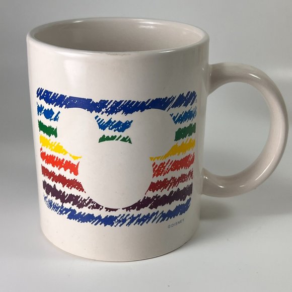 Disney Mickey Mouse Icon Rainbow Ceramic Coffee Tea Cup Mug Walt Disney World - Picture 1 of 15